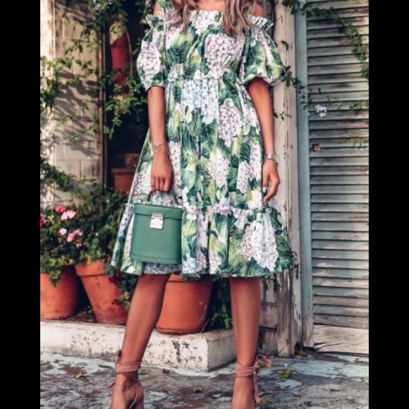 Dolce & Gabbana Dresses & Skirts - Dolce & Gabbana Hydrangea Dress sz. 40